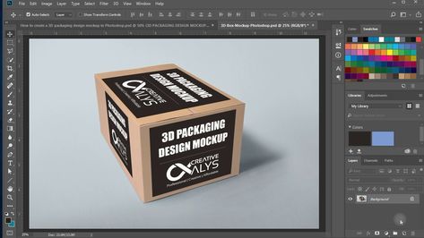 Learn how to create a 3D Packaging Design Mockup in Adobe Photoshop CC
