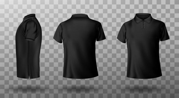 Free Vector | Realistic mockup of male black polo shirt | Polo shirt