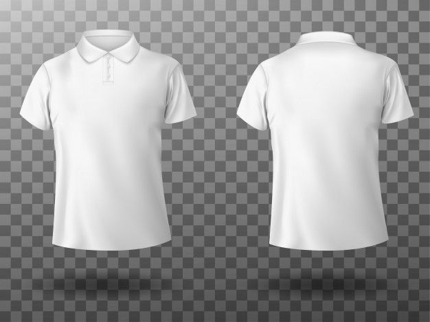 Download Realistic Mockup Of Male White Polo Shirt for free | White
