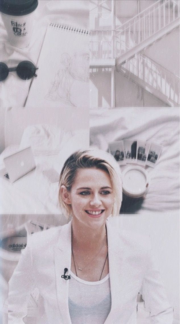 Kristen Stewart tumblr collage wallpaper white Female Celebrity Crush